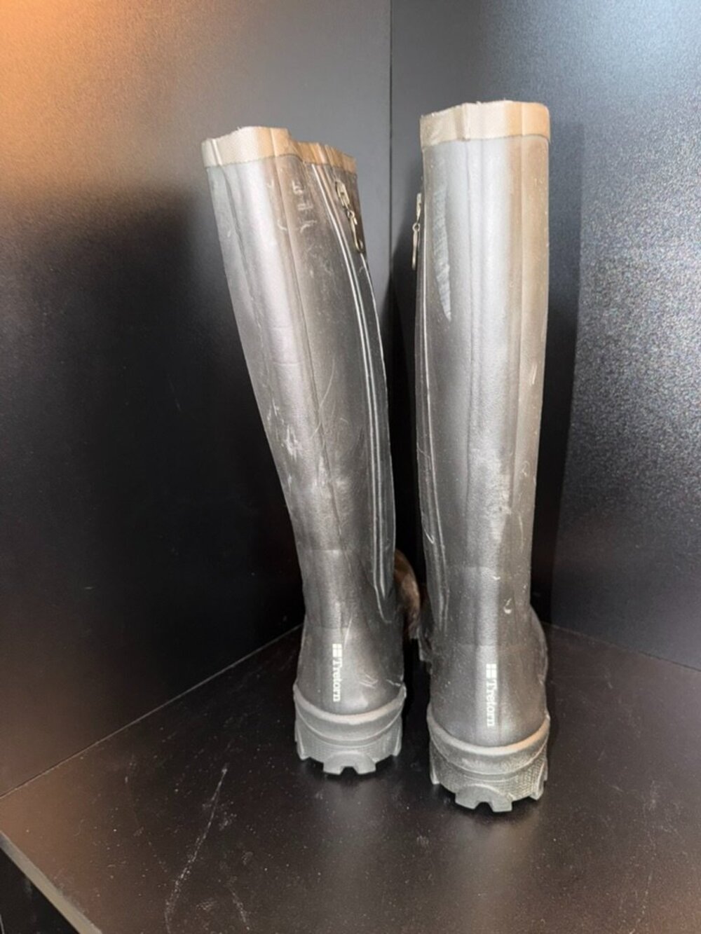Tretorn Black Waterproof Tall Rain Boots Women's Size 10 - Picture 7 of 10